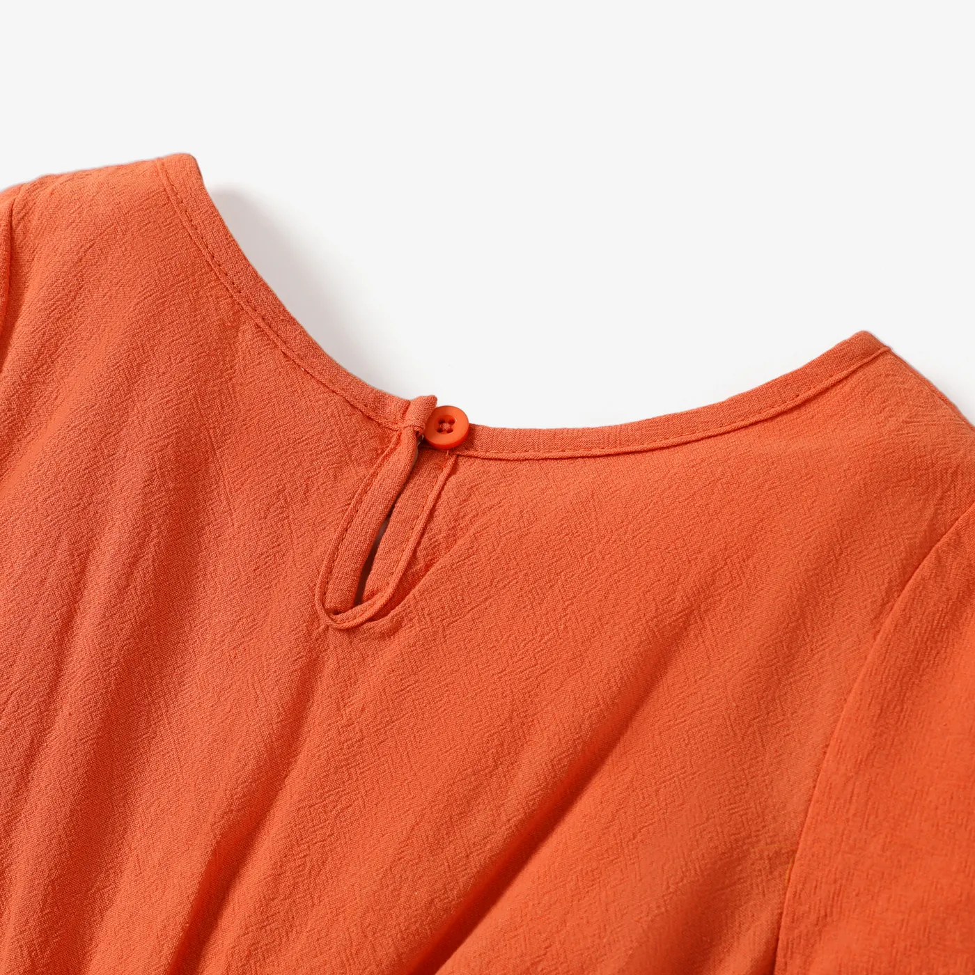 Toddler Girl Casual Solid Jumpsuit Orange image 3