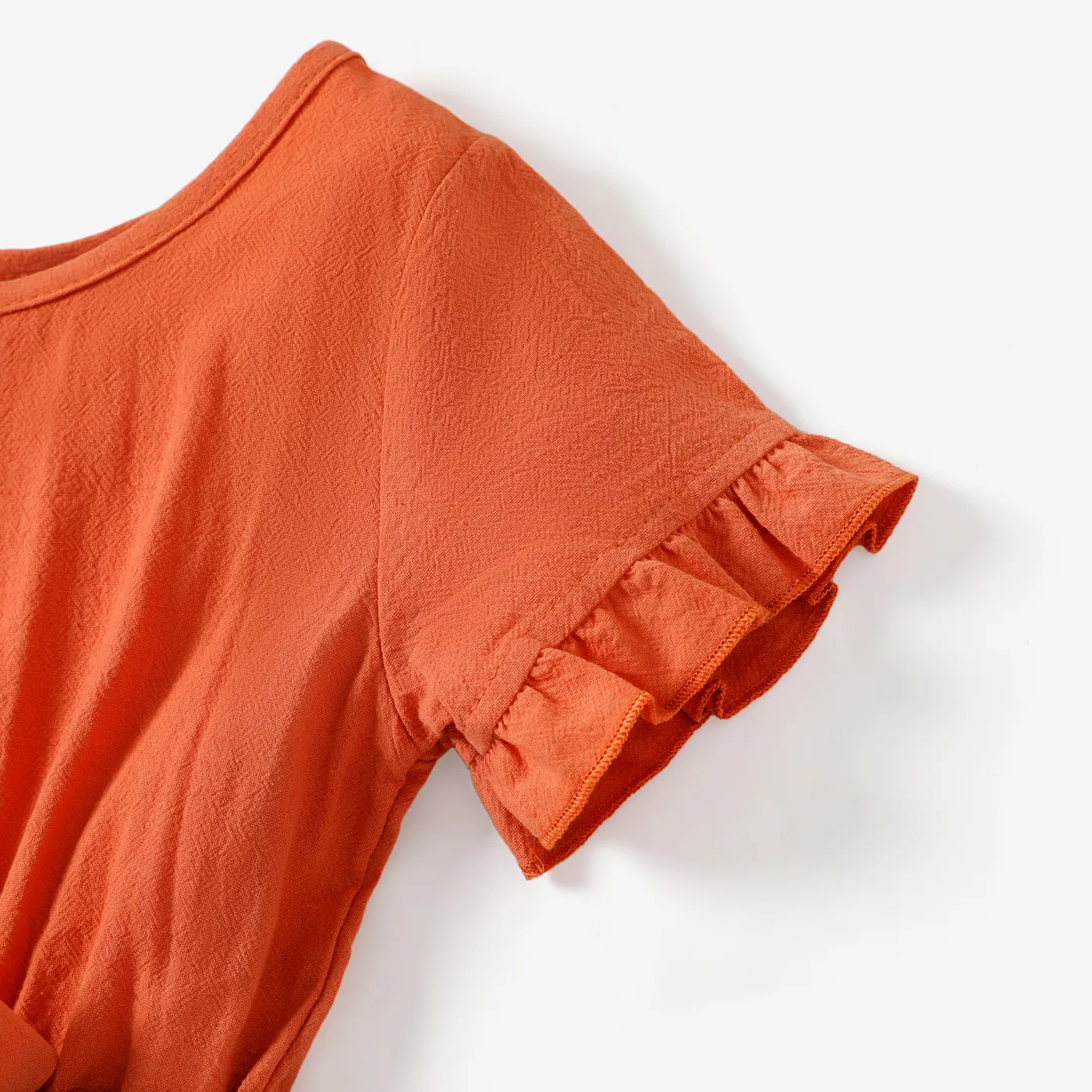 Toddler Girl Casual Solid Jumpsuit Orange image 4