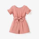 Toddler Girl Casual Solid Jumpsuit Pink