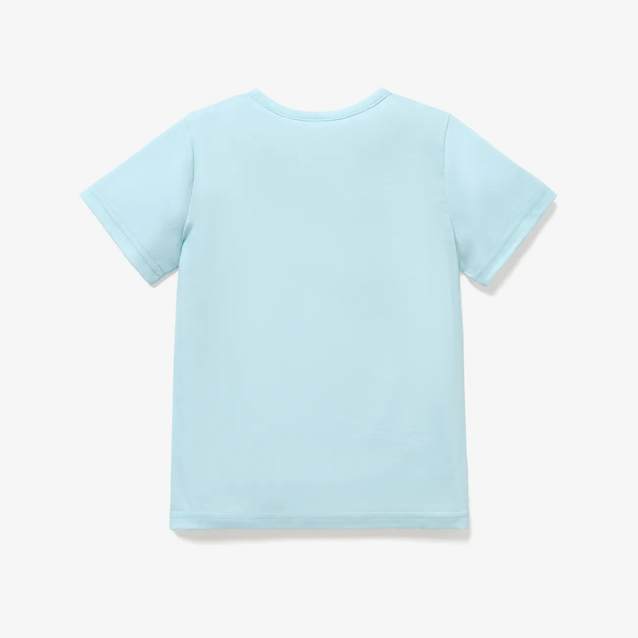 Pâques Enfants Fille Motifs animaux Manches courtes T-Shirt Bleu Clair big image 1