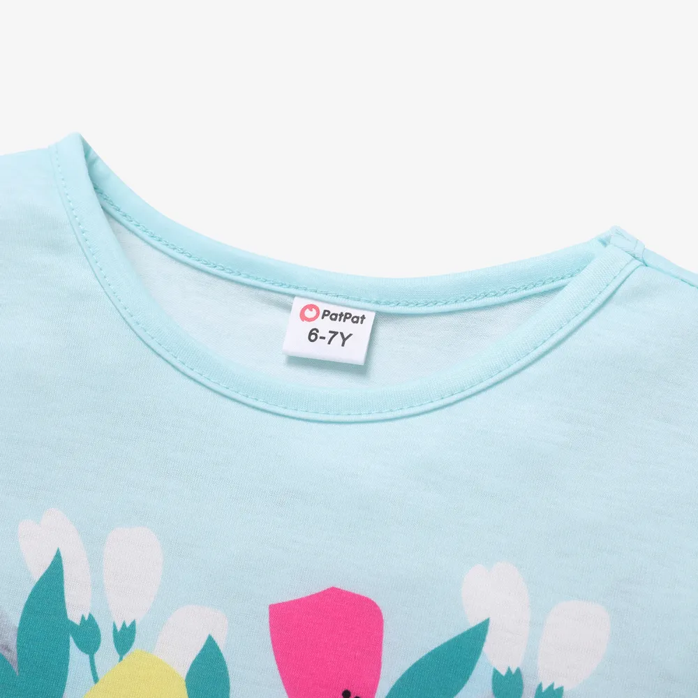 Enfants Fille Motifs animaux Manches courtes T-Shirt big image 3