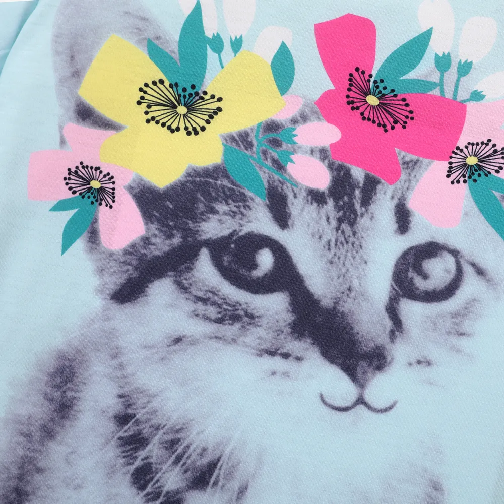 Enfants Fille Motifs animaux Manches courtes T-Shirt big image 4