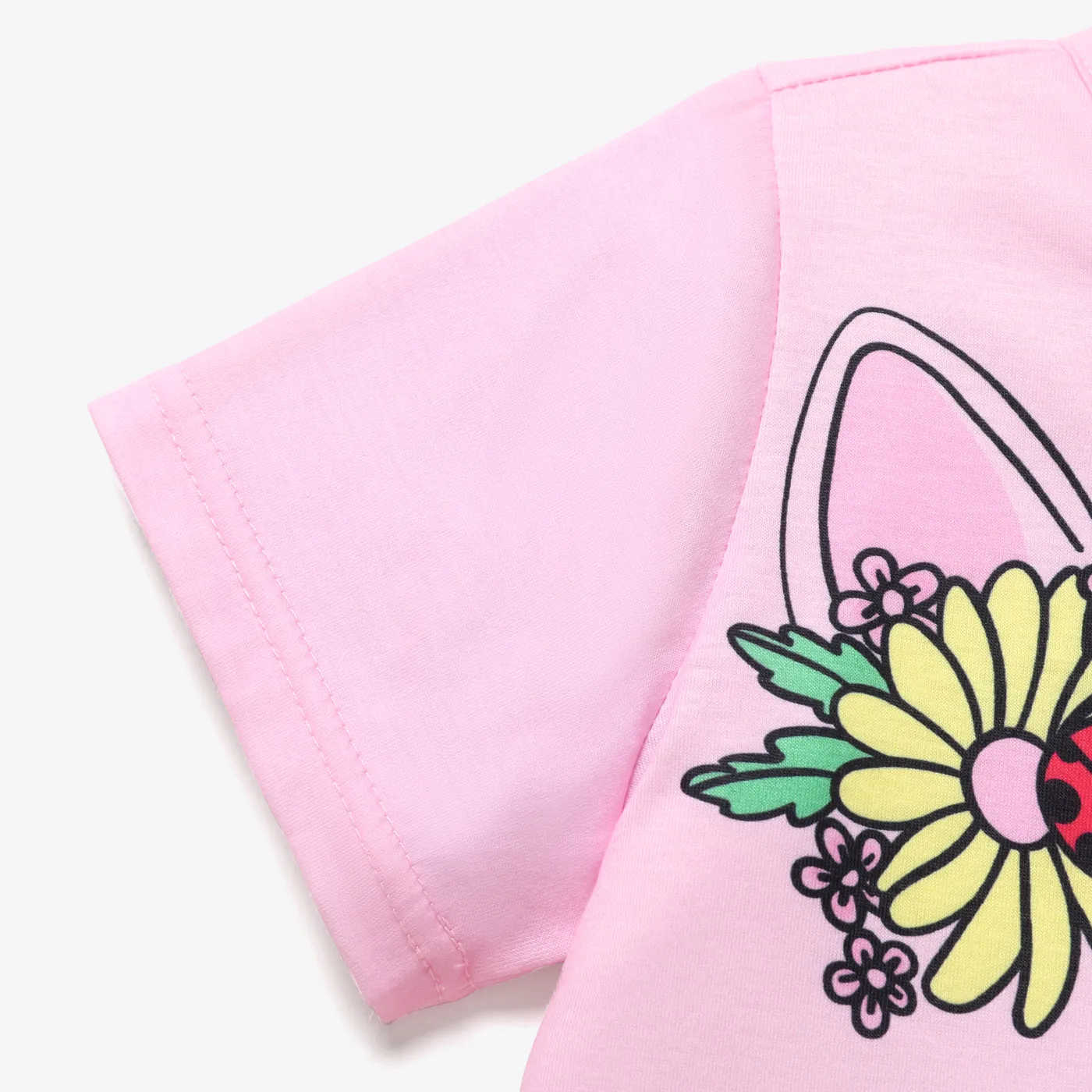 Kid Girl Animal Cat Floral Print Short-sleeve Tee  image 5