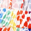 Kid Girl Colorful Heart Print Slip Dress  image 3