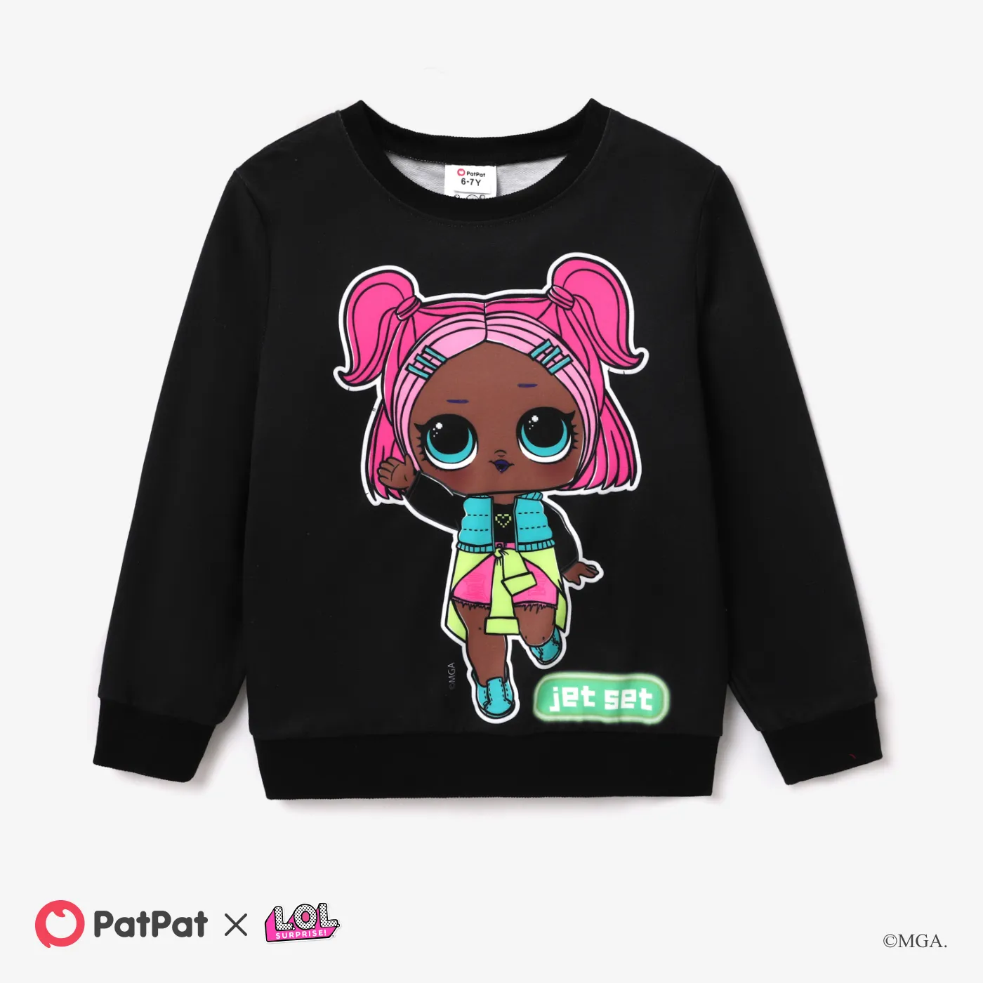 LOL Surprise Criança Menina Personagens Pullover Sweatshirt Preto