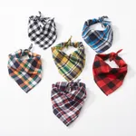 Cotton Baby Bibs in Checkered Pattern   image 2