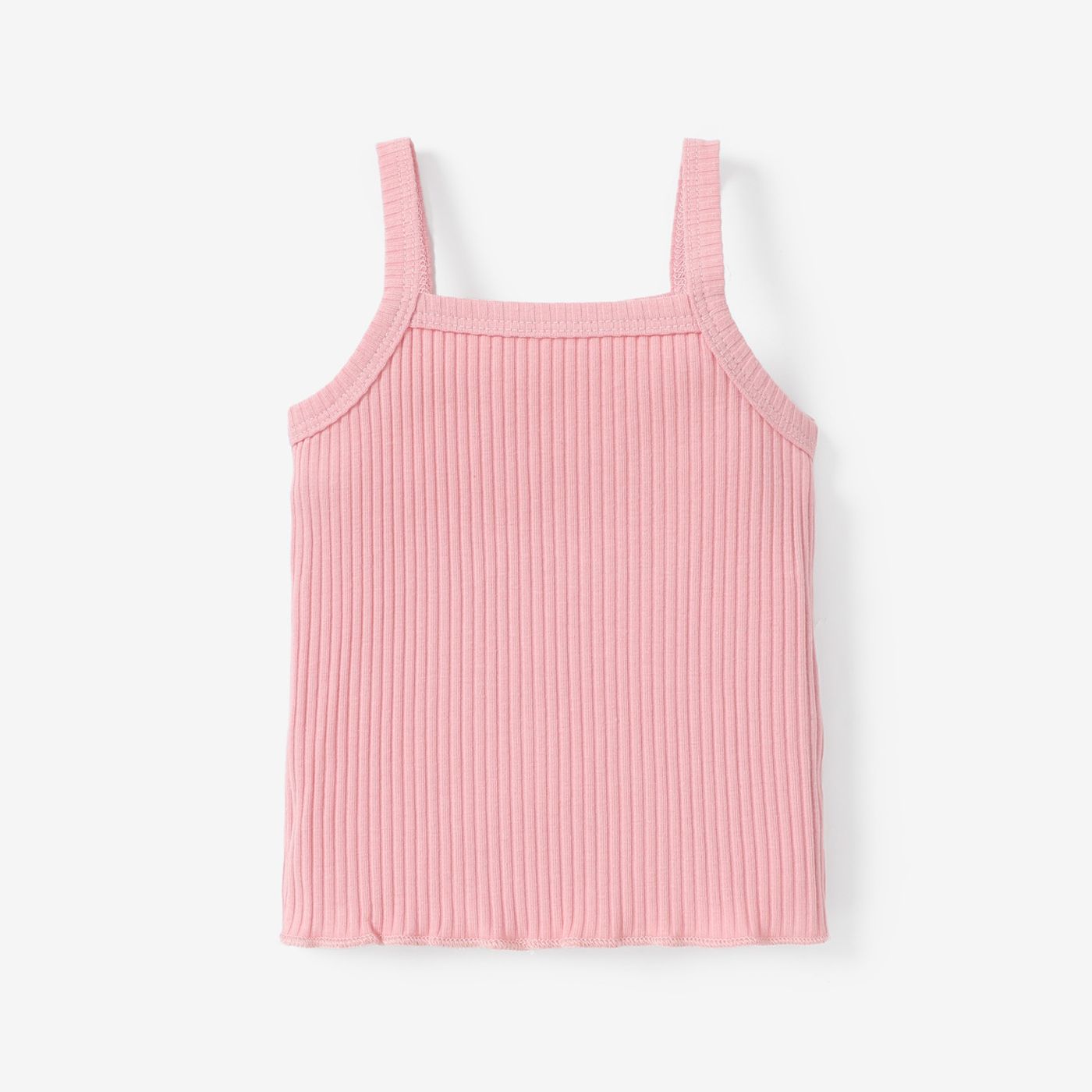 Baby Girl 95% Cotton Ribbed Solid Cami Top