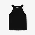 Toddler Girl Solid Ribbed Halter Tank Top  image 1