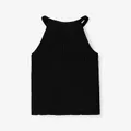 Toddler Girl Solid Ribbed Halter Tank Top  image 2