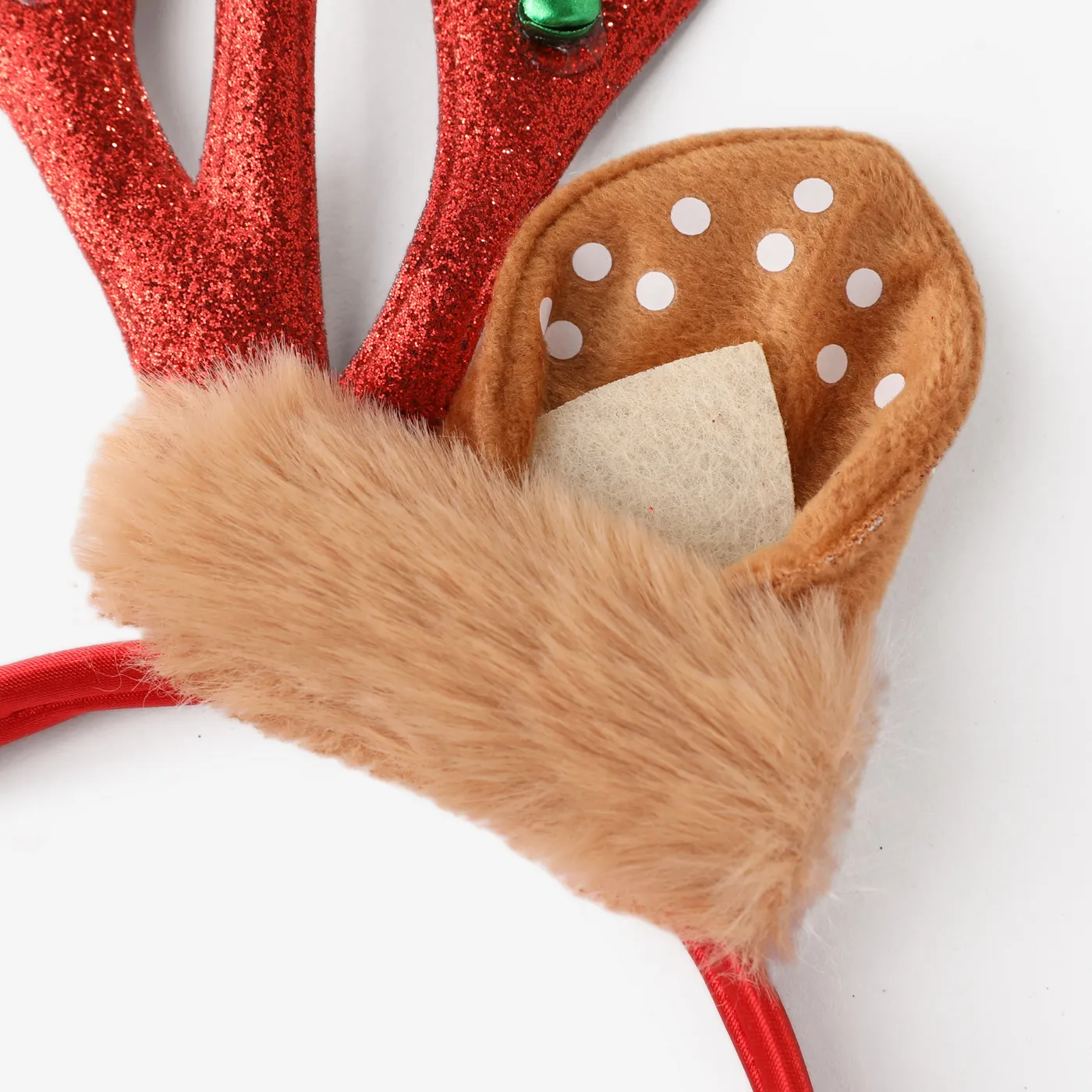 Christmas Greet Bell Elk Antler Red Headband for Toddler/kids/adult   image 3