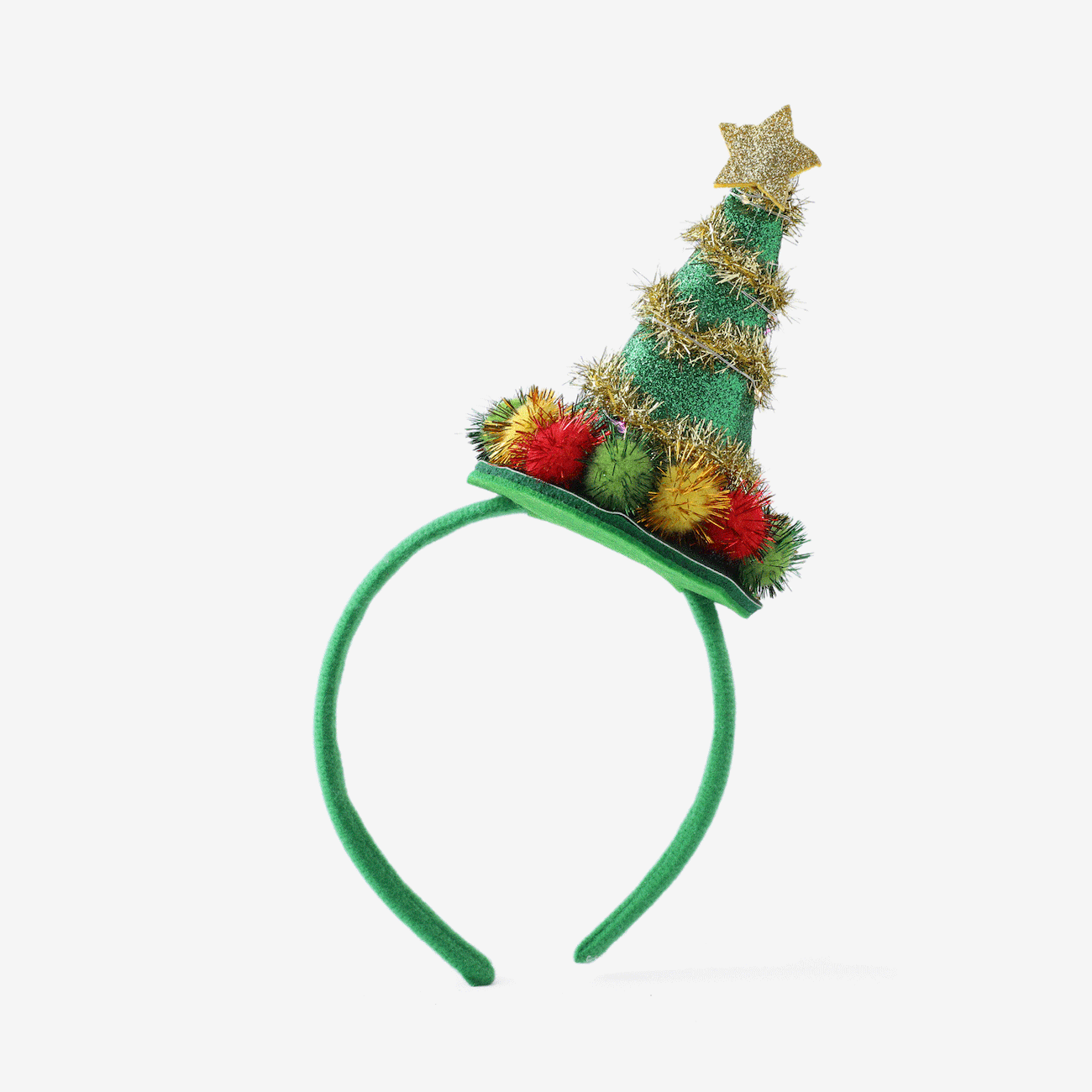 Christmas Exquisite decoration, light-up Christmas tree headband Green big image 1