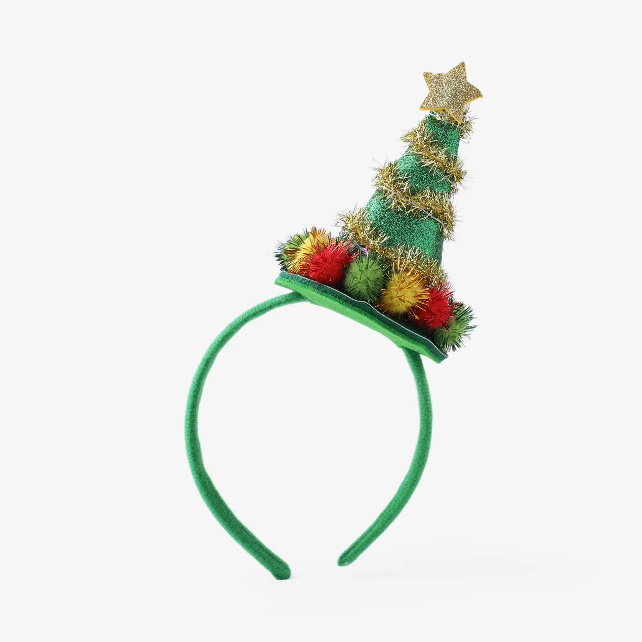 Decoração requintada do Natal, faixa de cabeça da árvore de Natal iluminada Verde big image 1