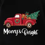 Christmas Family Matching Truck Carrying Tree Print Cotton Long-sleeve Tops  image 4