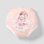Girls' Sweet 3D Animal Pattern Underwear Set    Coral