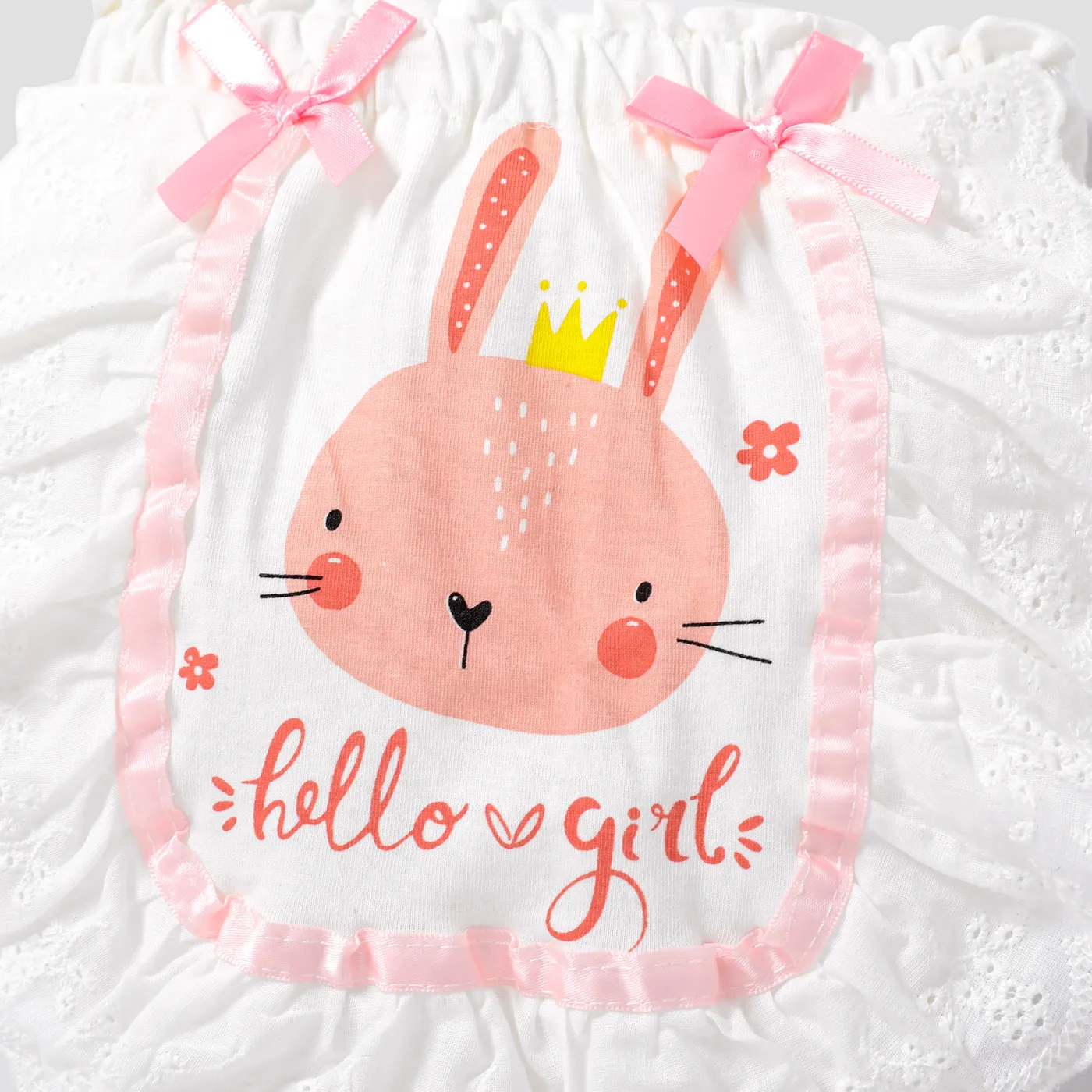 Girls' Sweet 3D Animal Pattern Underwear Set    Creamy White image 4