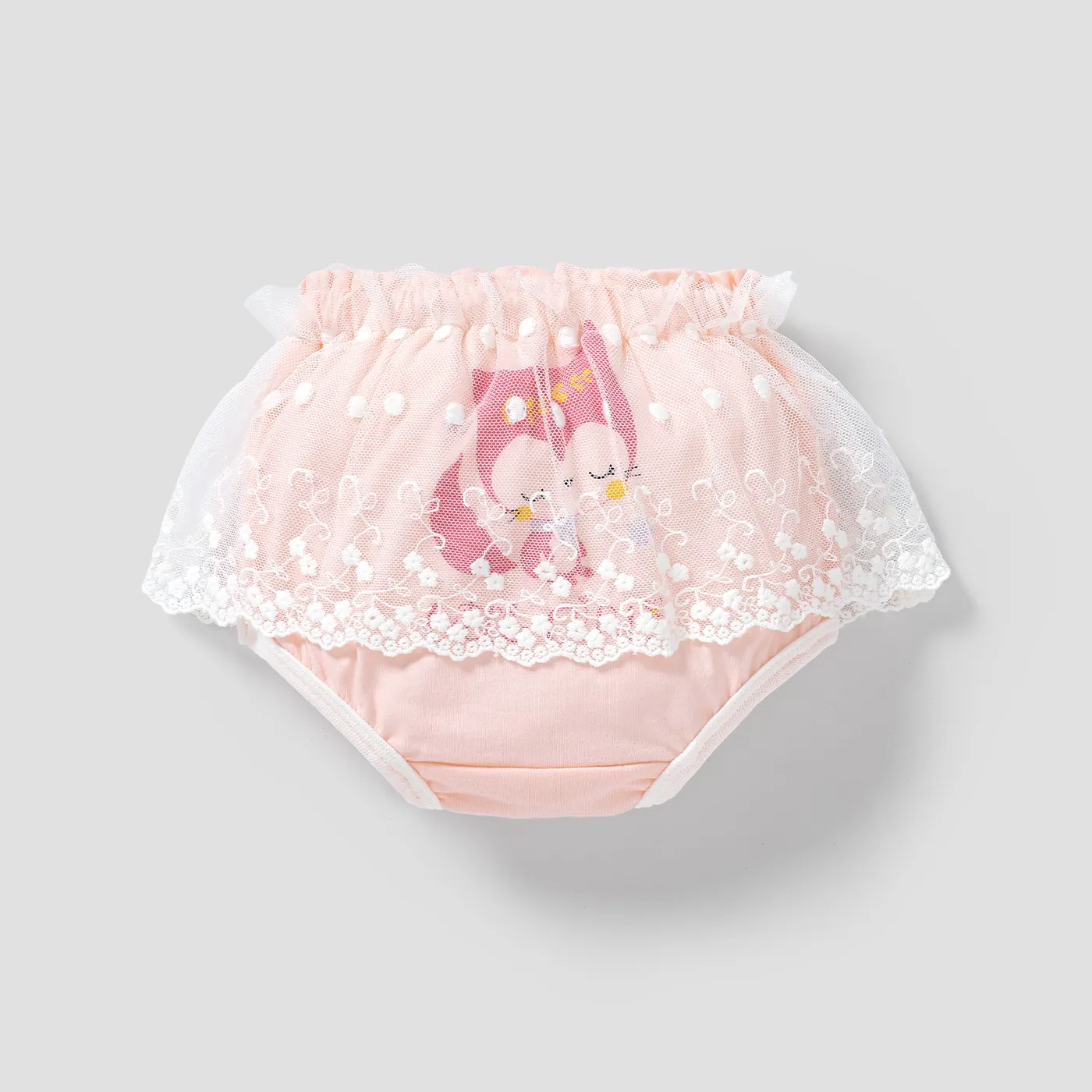 Girls' Sweet 3D Animal Pattern Underwear Set    Pink