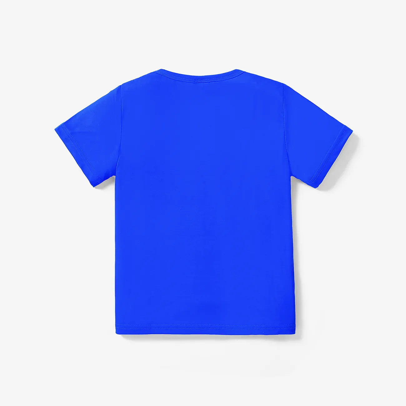 Enfants Unisexe Expressions faciales Manches courtes T-Shirt Bleu big image 1