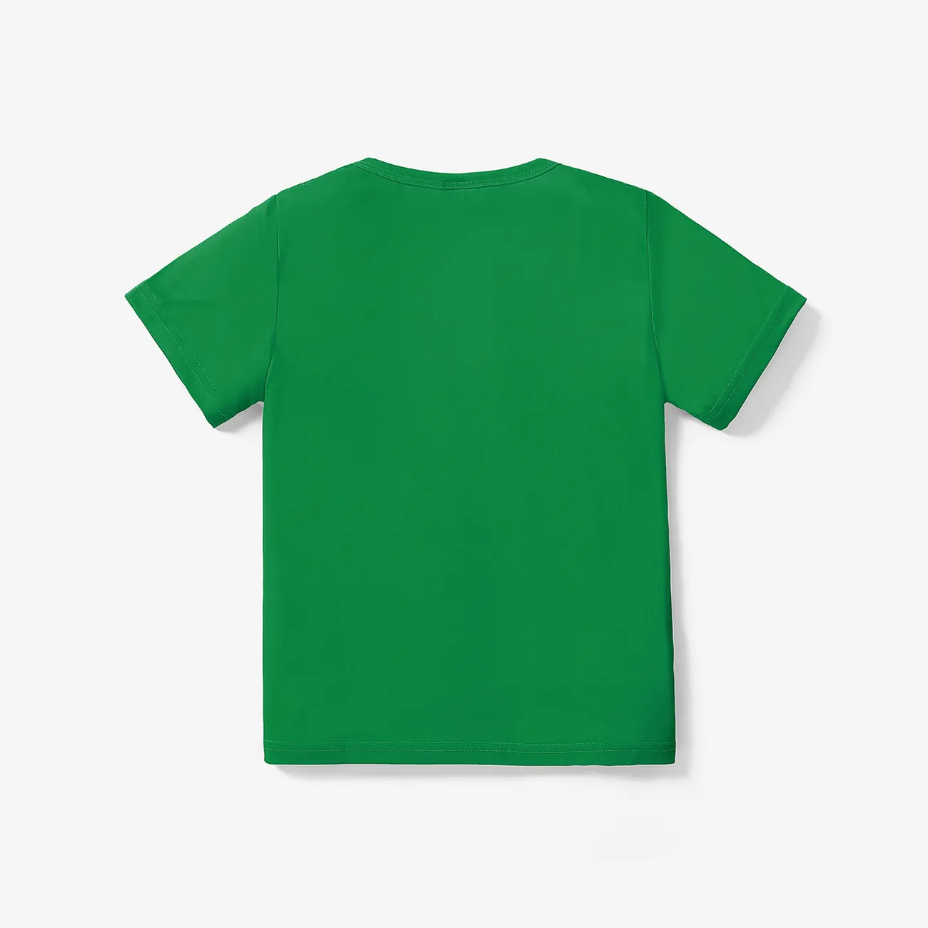 Enfants Unisexe Expressions faciales Manches courtes T-Shirt Vert big image 1