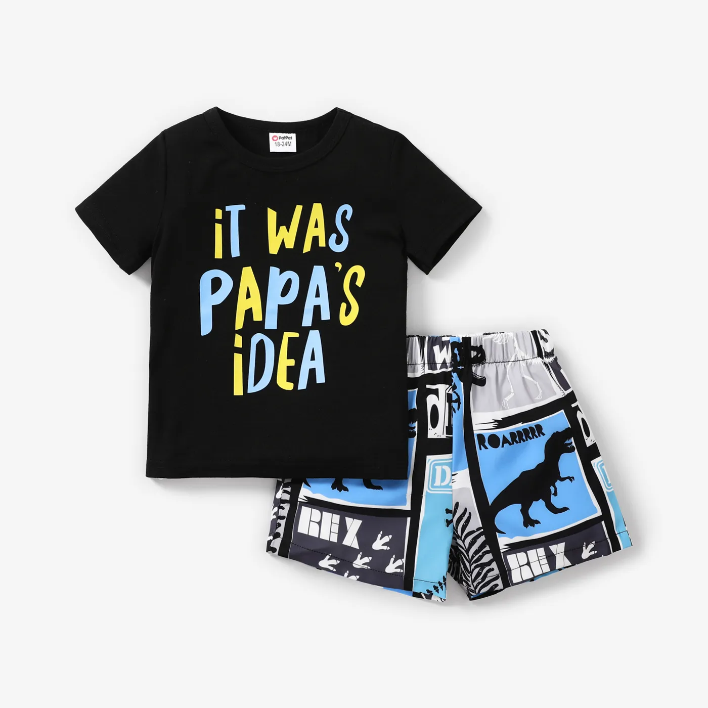 2 unidades Criança Menino Infantil conjuntos de camisetas colorido big image 1