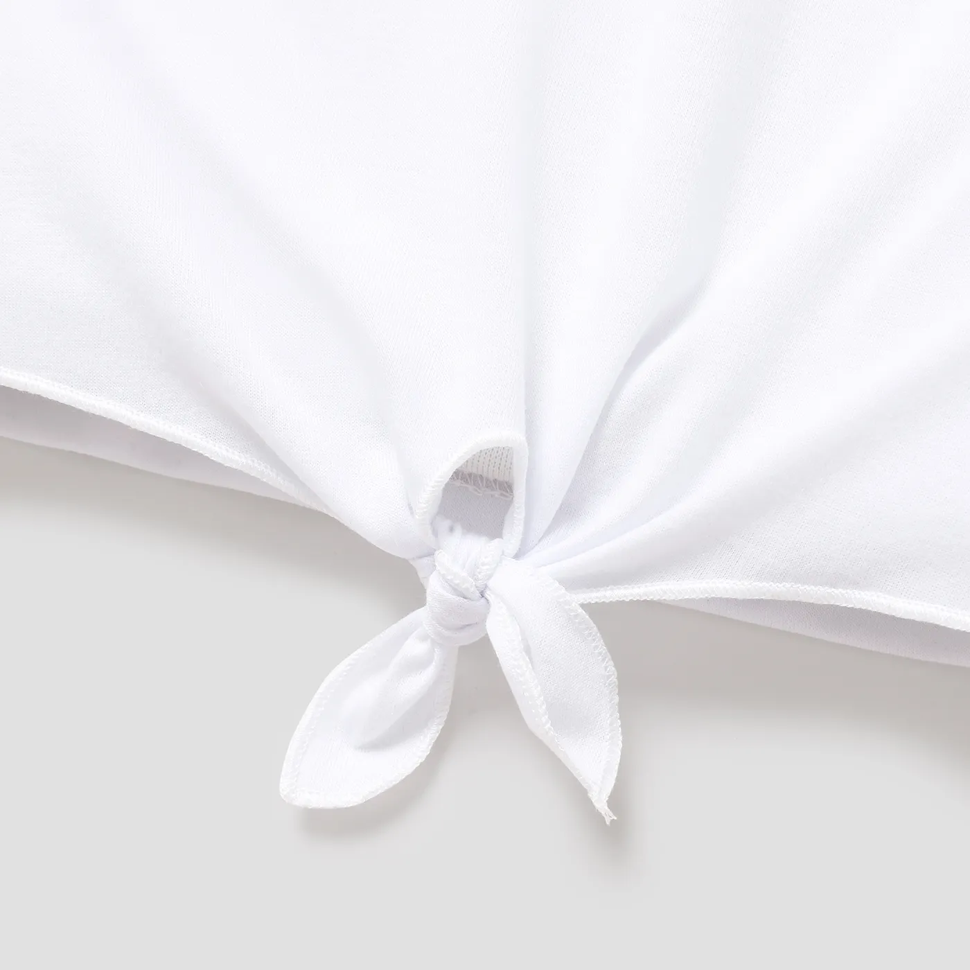 2pcs Kid Girl Tie Knot Sleeveless Tee and Elasticized Paperbag Shorts Set  image 4