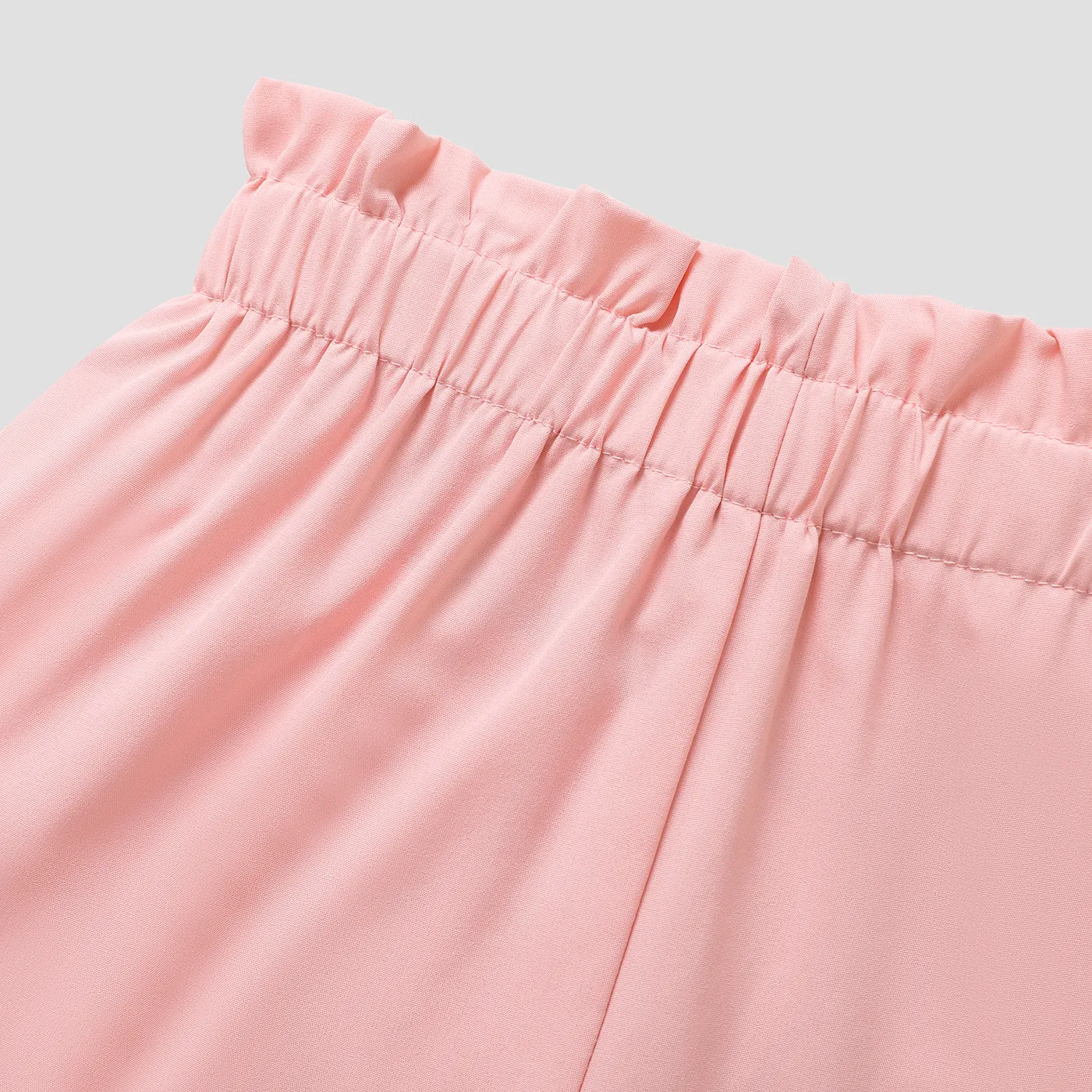 2pcs Kid Girl Tie Knot Sleeveless Tee and Elasticized Paperbag Shorts Set  image 5