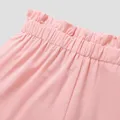 2pcs Kid Girl Tie Knot Sleeveless Tee and Elasticized Paperbag Shorts Set  image 5