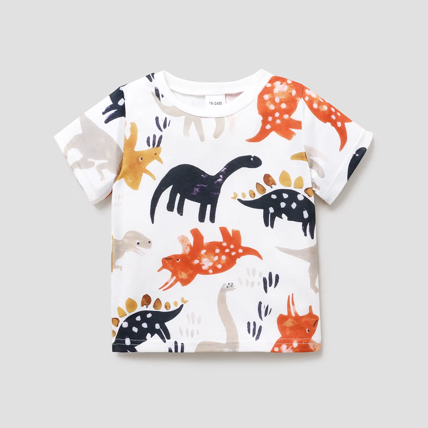 Toddler Boy Animal Dinosaur Print Short-sleeve Tee  big image 1