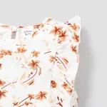 2Pcs Kid Girl Floral Print Ruffled Tank Top and Belted Shorts Set  image 4
