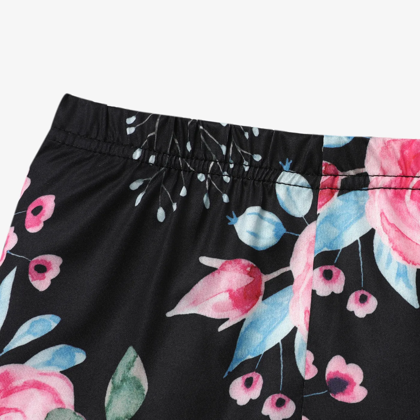 2pcs Kid Girl Bowknot Design Sleeveless Tee and Floral Print Leggings Shorts Set Pink image 6