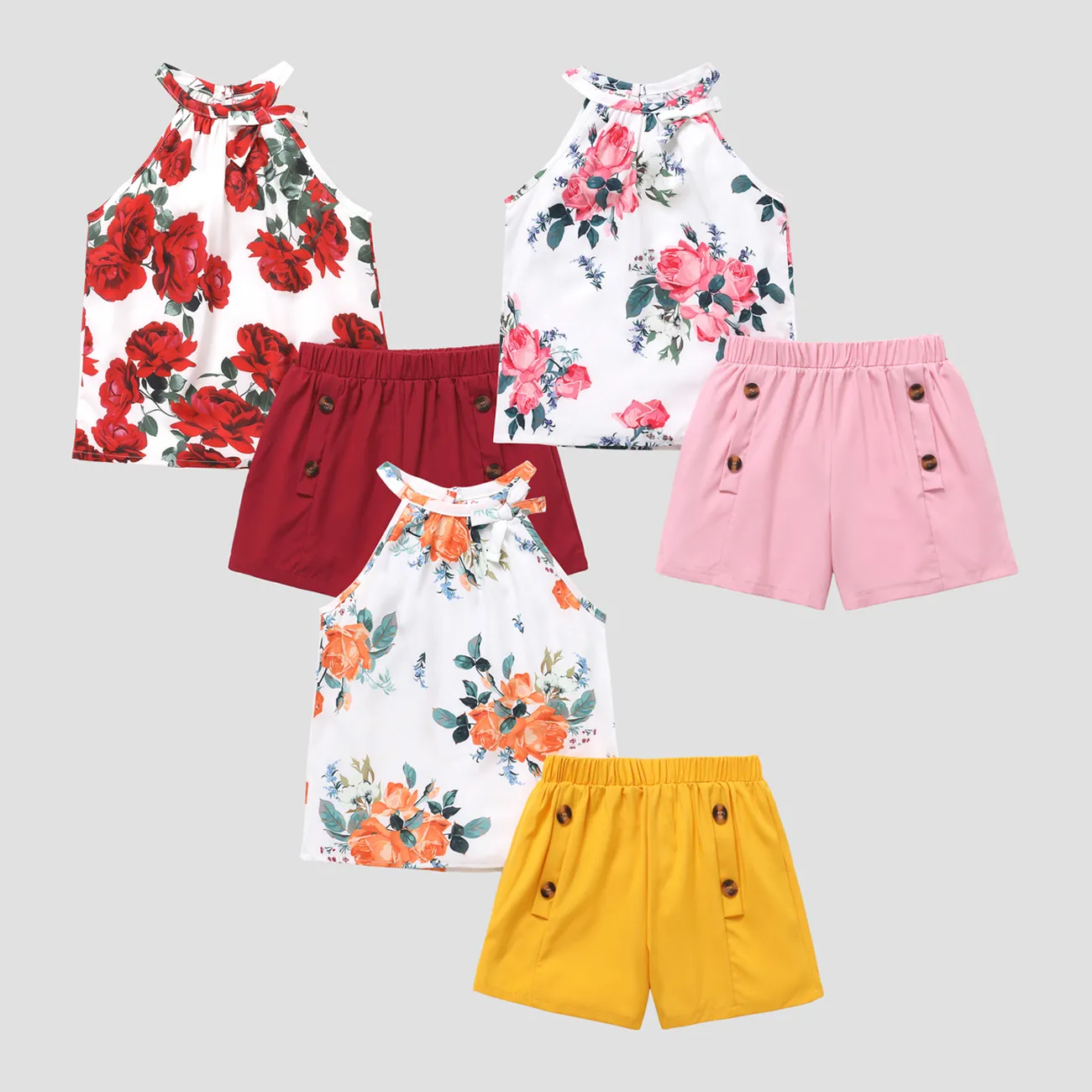 Girls Shorts New Summer Children′ S Shorts with Button Design