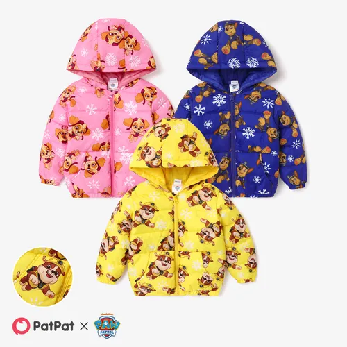 PAW Patrol Toddler Girl/Boy Character & Allover Print Long-sleeve Hooded Quilted Jacket