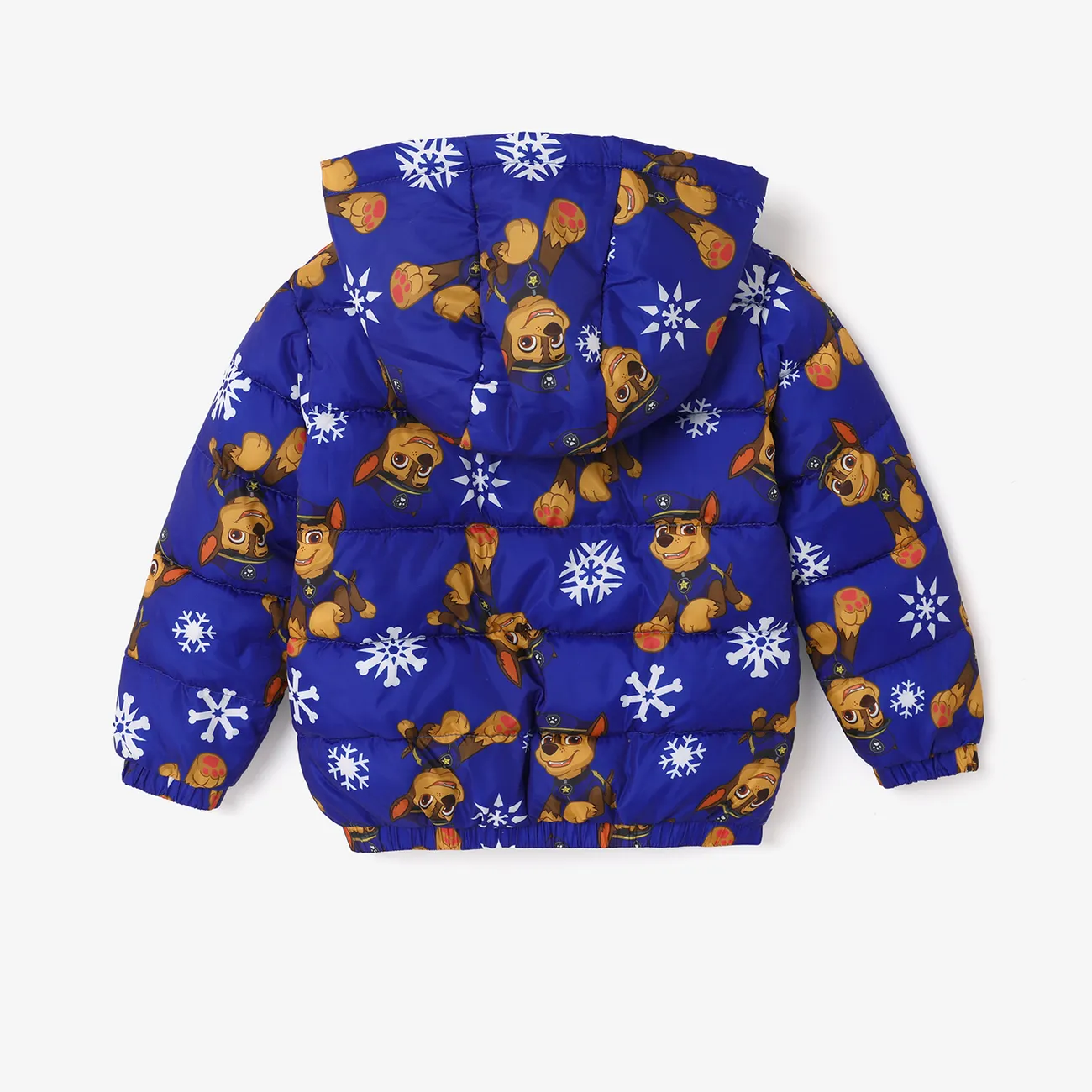 PAW Patrol Toddler Girl/Boy Character & Allover Print Long-sleeve Hooded Quilted Jacket Blue big image 1