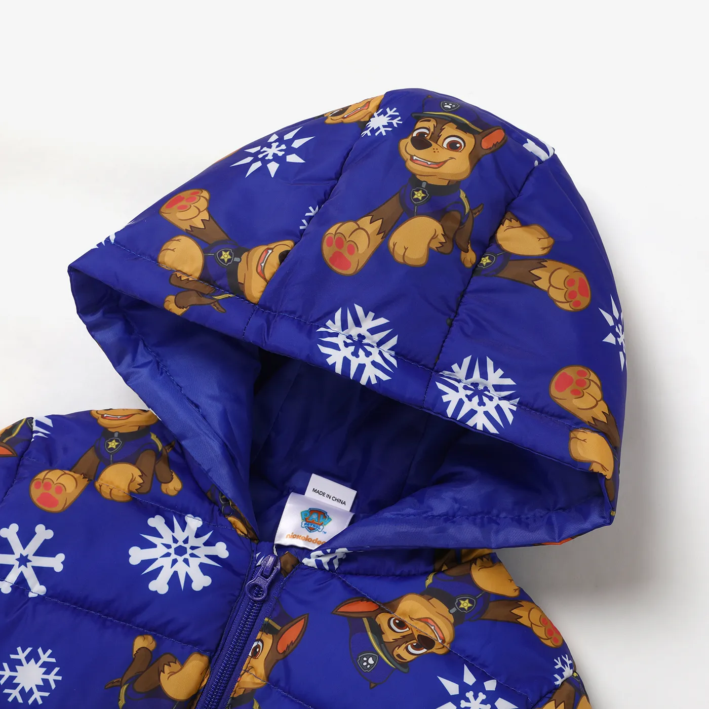 PAW Patrol Toddler Girl/Boy Character & Allover Print Long-sleeve Hooded Quilted Jacket Blue image 4