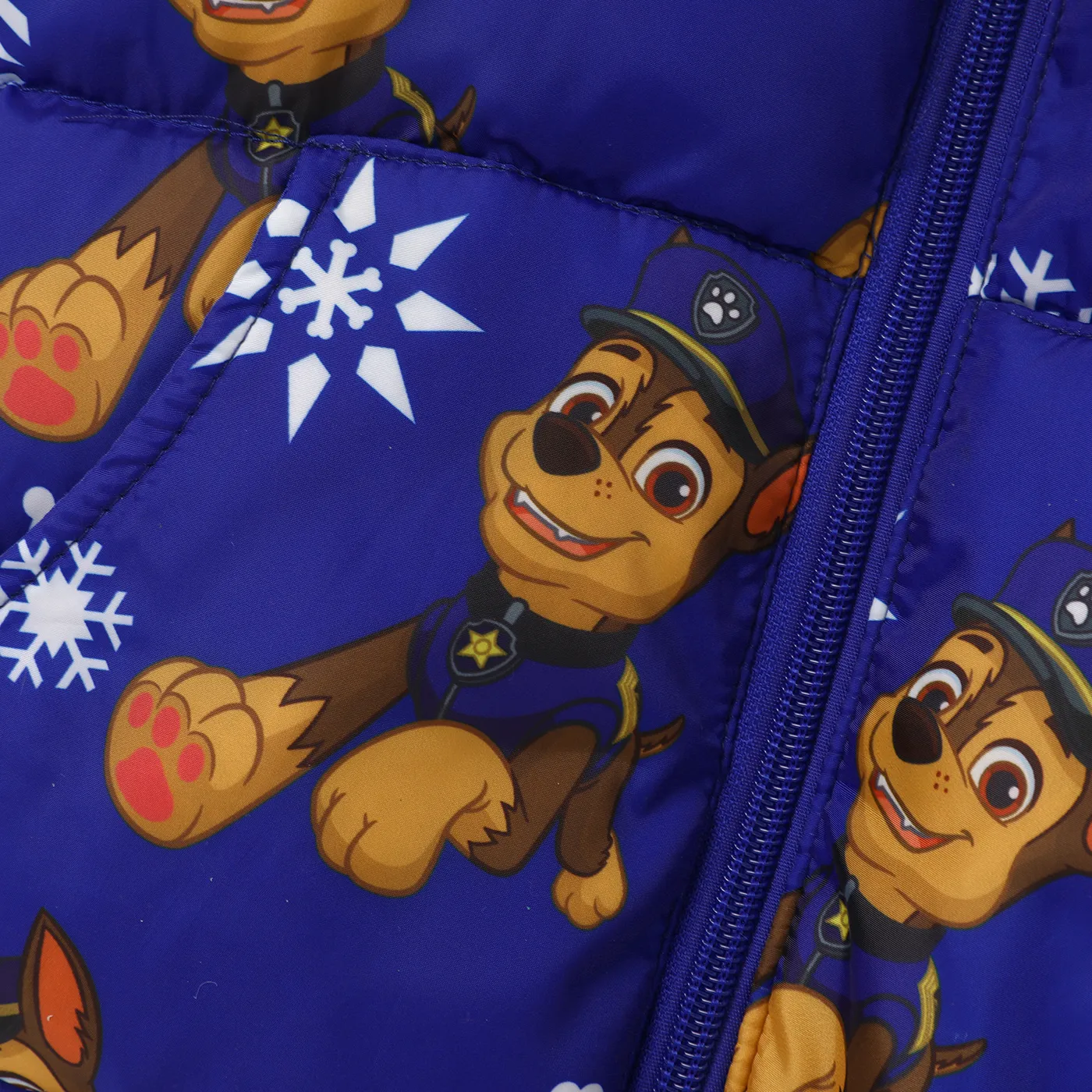 PAW Patrol Toddler Girl/Boy Character & Allover Print Long-sleeve Hooded Quilted Jacket Blue image 5