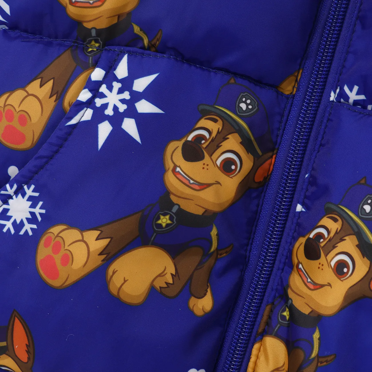 PAW Patrol Toddler Girl / Boy Character & Allover Print Long-sleeve Chaqueta acolchada con capucha Azul big image 1