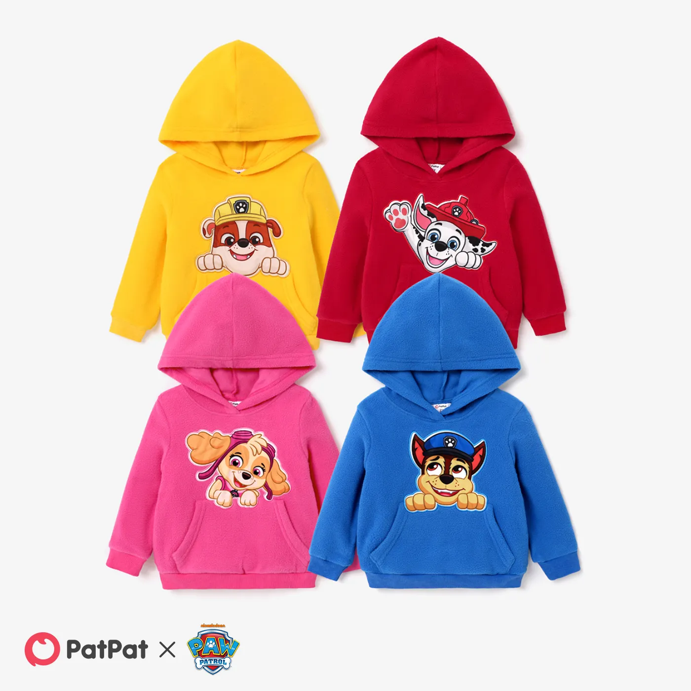 PAW Patrol Toddler Boy/Girl Character Print Polarfleece Long-sleeve Hooded Sweatshirt 