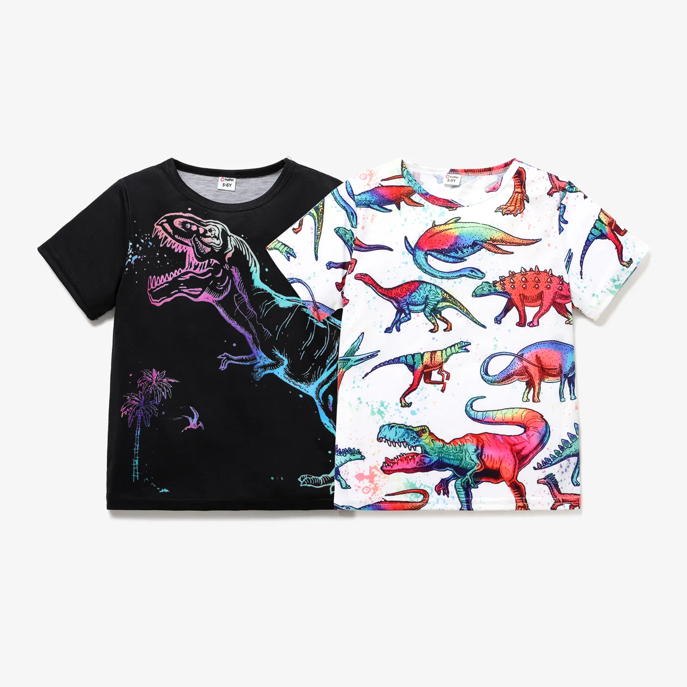Criança Menino Estampado animal Manga curta T-shirts Preto image 2