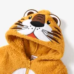 Baby Boy 3D Tiger Pattern Plush Hooded Jacket  image 2