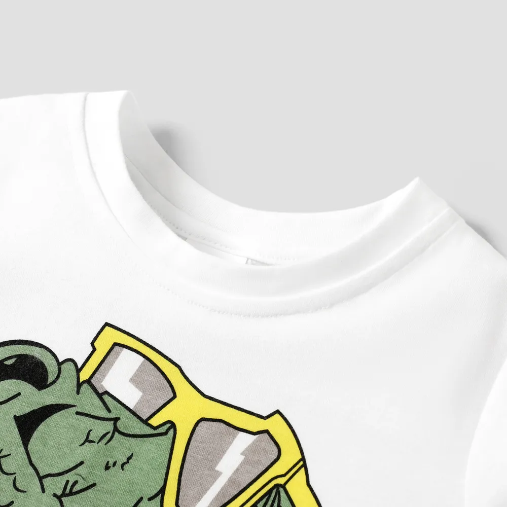 2 Stück Kleinkinder Jungen Aufgesetzte Tasche Kindlich Dinosaurier T-Shirt-Sets  big image 2