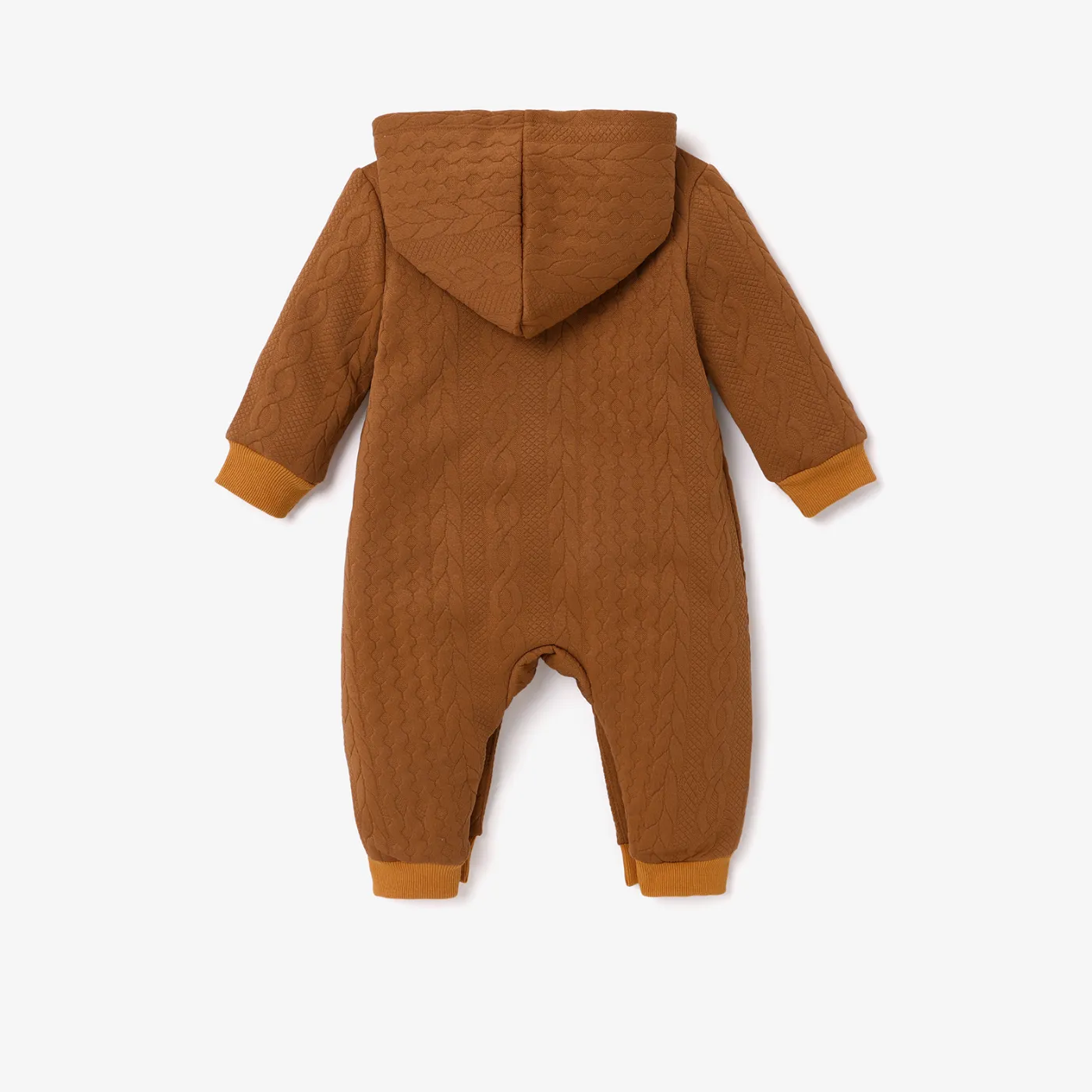 Tom and Jerry Baby Boy Jacquard Textured Embroidered Hooded Jumpsuit   image 5