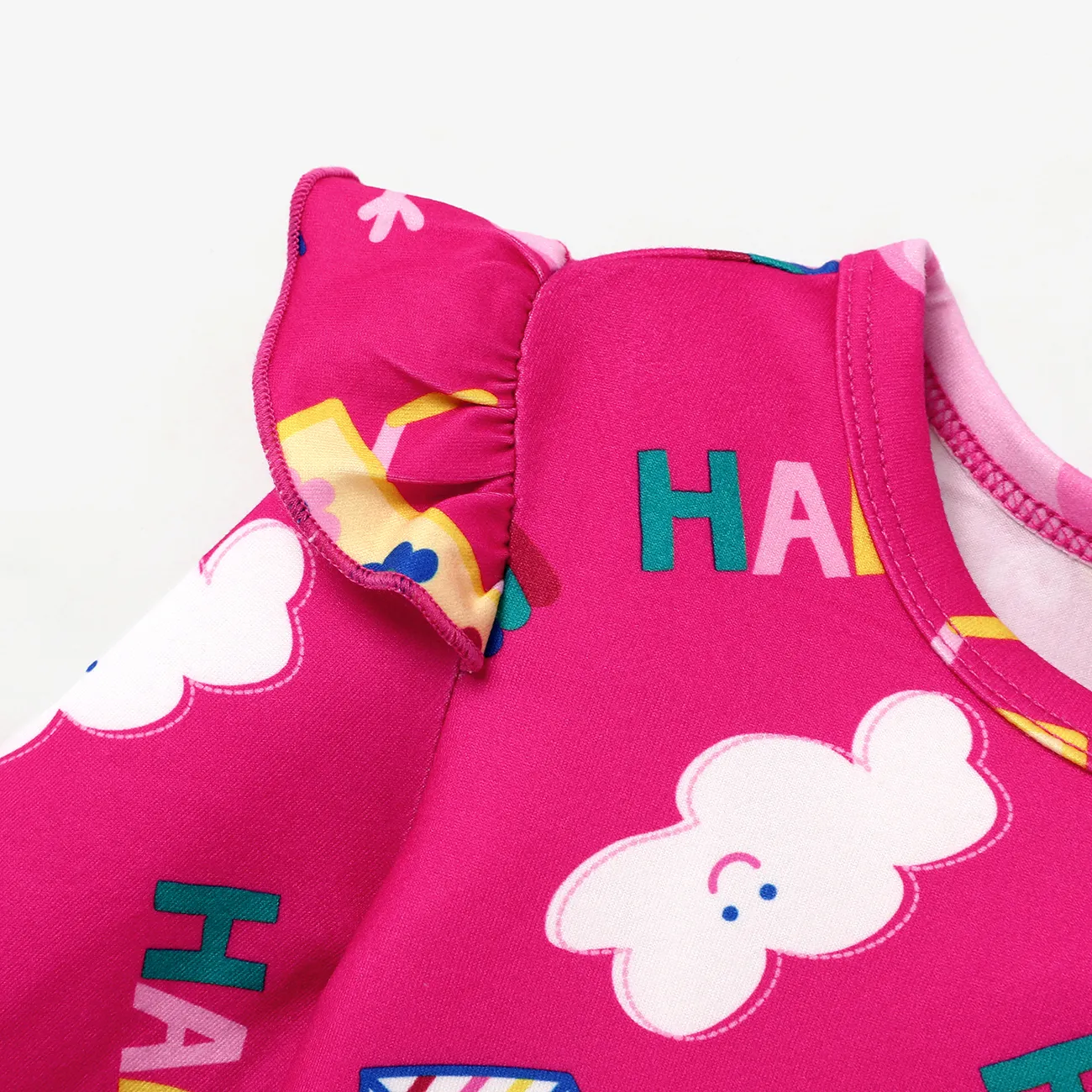 Peppa Pig Toddler Girl Character Print Flutter-sleeve Dresses  Roseo big image 1