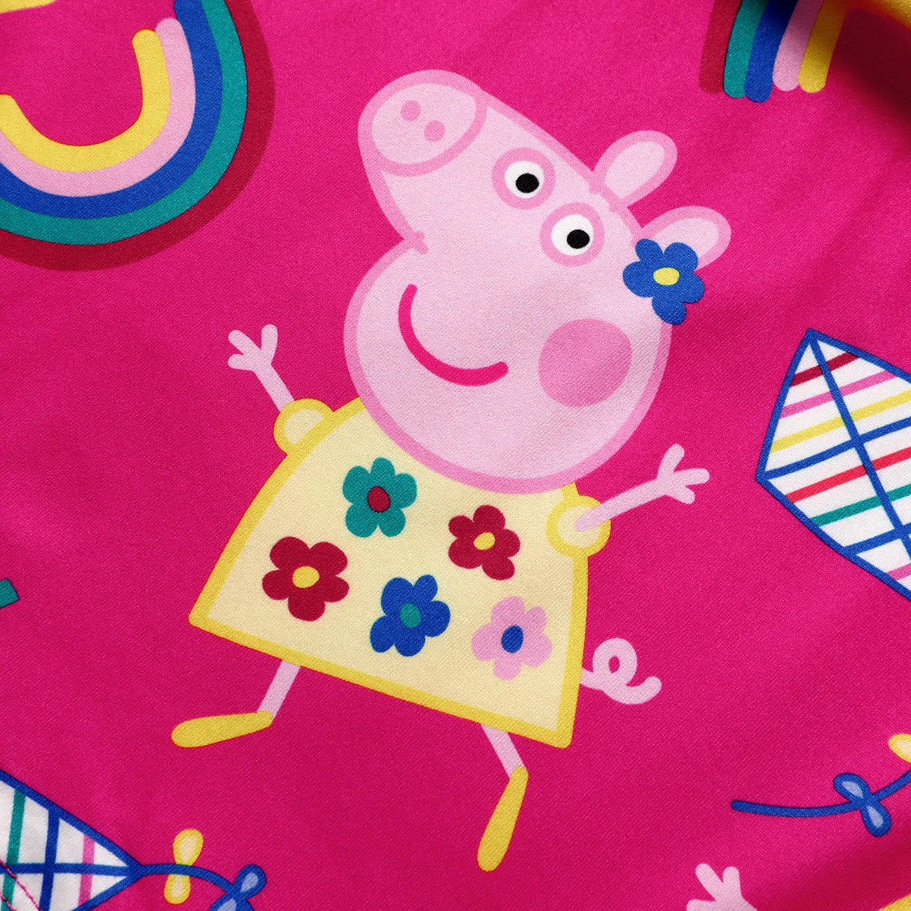 Peppa Pig Toddler Girl Character Print Flutter-sleeve Dresses  Roseo big image 1