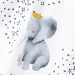 Crown Elephant Star Print Flounce-sleeve Baby Dress  image 4