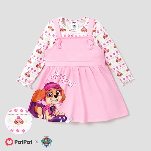 PAW Patrol Toddler Girl Allover Snowflake Print Graphic Top and Camisole Dress sets