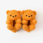 Family Matching Plush Teddy Bear Slippers Orange