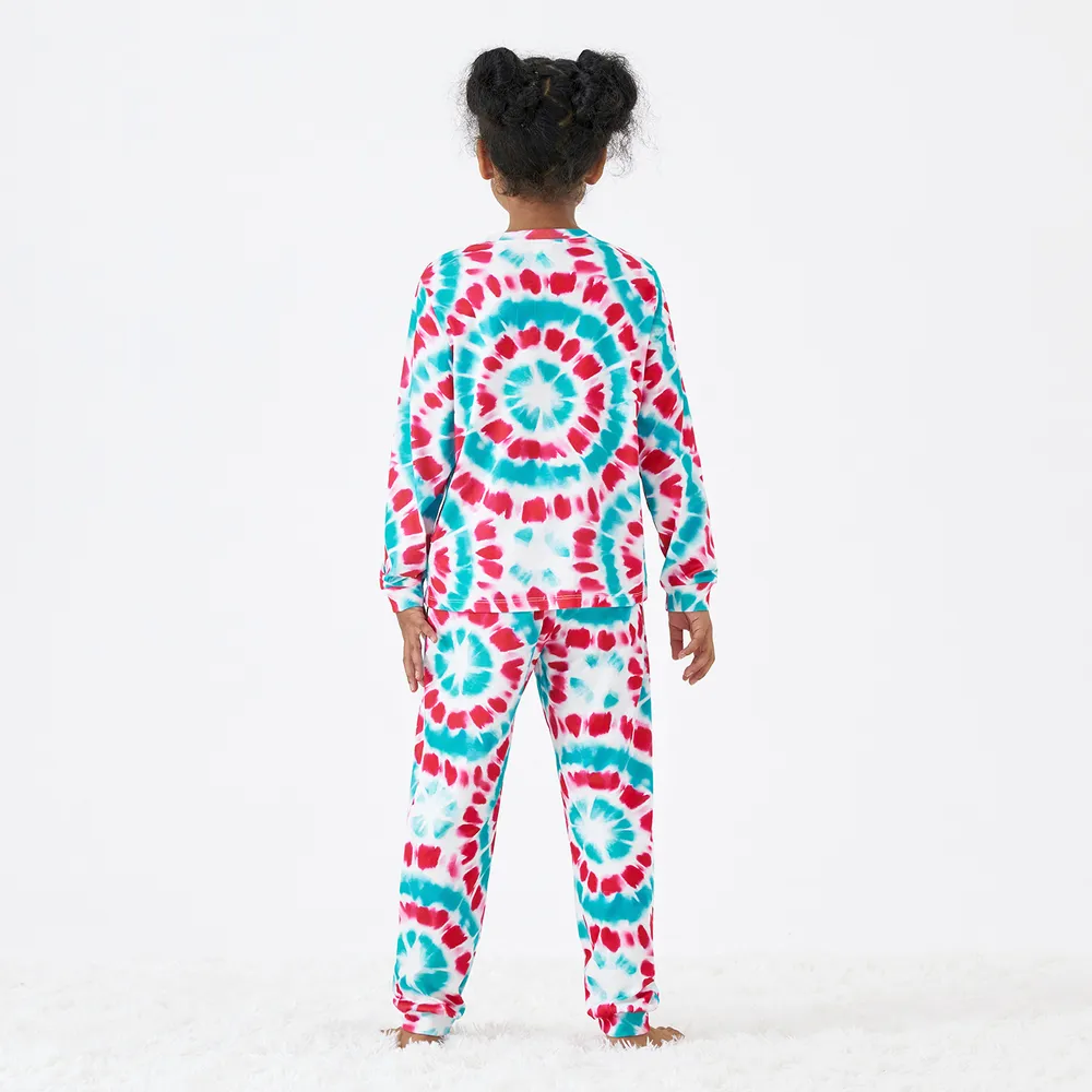 Christmas Snowman Print Family Matching Colorful Pajamas Sets (Flame Resistant) big image 9