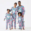 Christmas Snowman Print Family Matching Colorful Pajamas Sets (Flame Resistant)  image 2