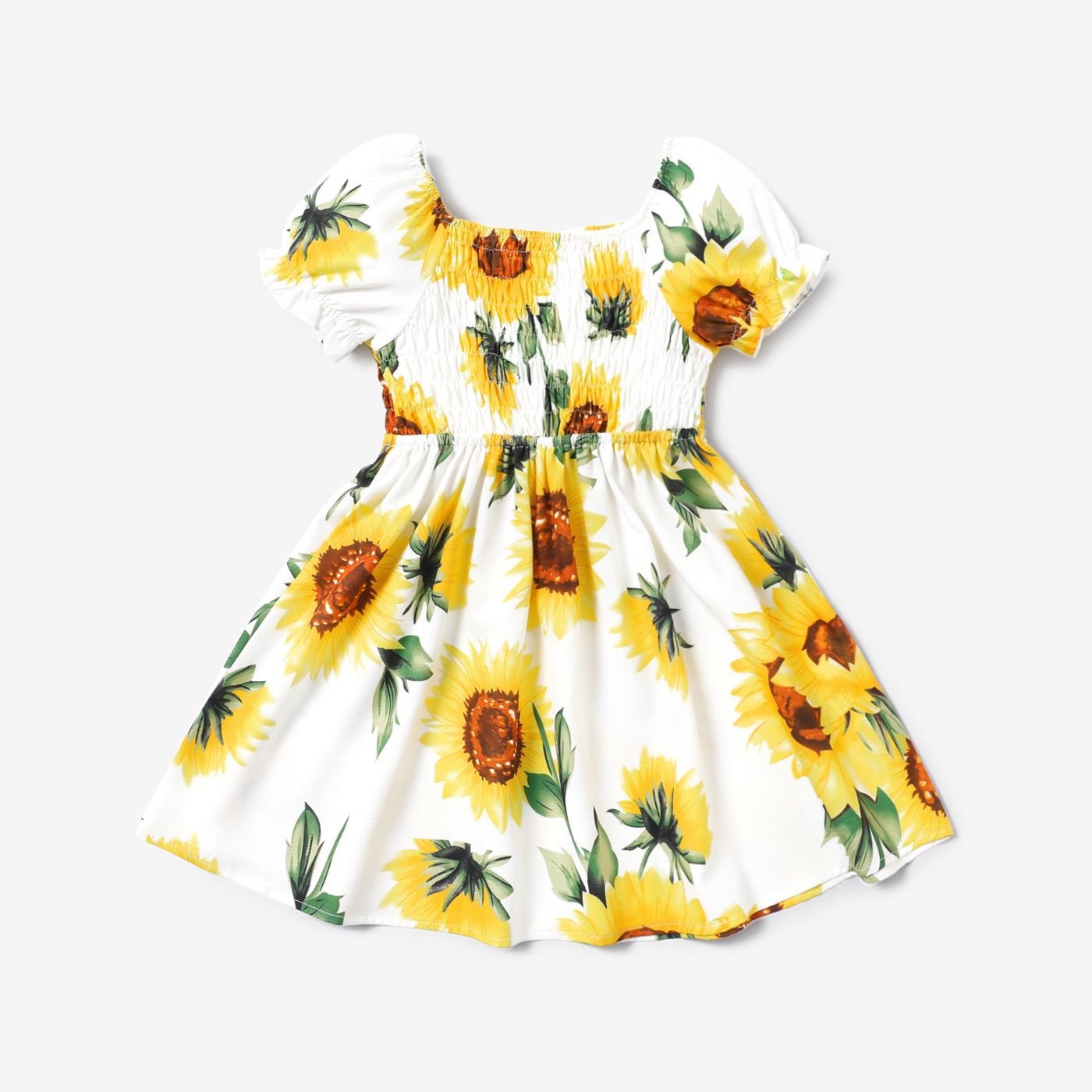 

Toddler Girl Floral Print Smocked Short-sleeve Dress