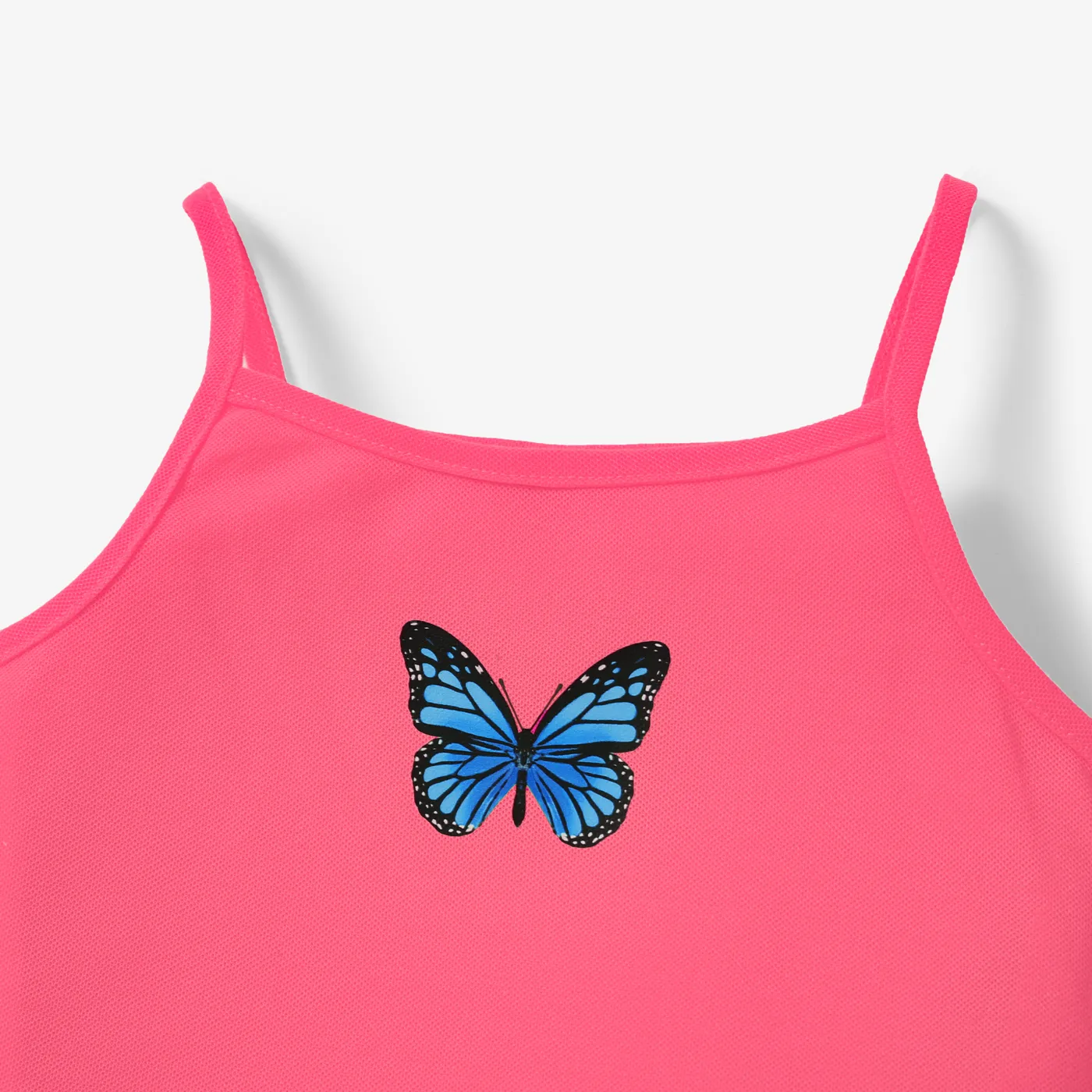 2pcs Toddler Girl Butterfly Print Camisole and Shorts Set Roseo image 3