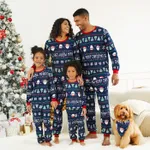 Christmas Santa and Snowflake Print Family Matching Pajamas Sets (Flame Resistant)  image 2